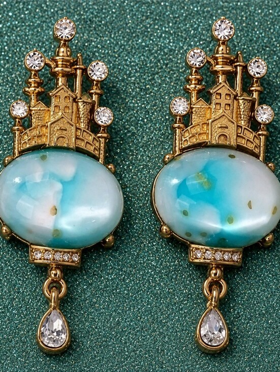 Modcloth Jewelry - MODCLOTH DISNEY ONCE UPON A DREAM FAIRYTALE CASTLE EARRINGS 1